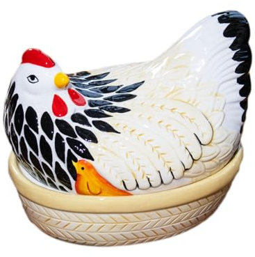 Colourful Mother Hen Nest Egg Holder Kitchen Storage Basket Chicken