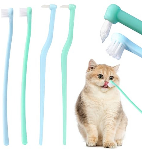 4 Stück Katzenzahnbürste Für Katzen Hundezahnbürste Zahnbürste Weiches Nylon Haustier Zahnbürste Hunde Klein Katze Zahnpflege Hund Zahnbürste Toothbrush, Zahnpflege für Hunde und Katzen, Mundpflege