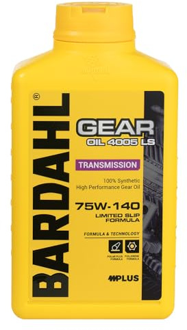Bardahl - GEAR OIL 4005 LS 75W-140 - Olio Trasmissione e Differenziale Auto, Lubrificante Limited Slip per Differenziale Autobloccante di Automobili Performanti e Fuoristrada, Anti-Attrito, 1 L