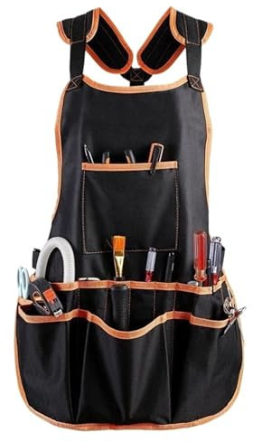 Tablier De Travail Lot de 2 Tabliers de Travail avec 16 Poches for Outils, Ceinture à Outils, Gilet réglable, Tablier for Hommes et Femmes