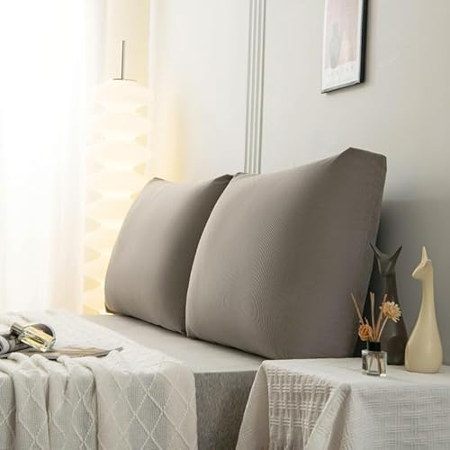GYCS Cojín De Respaldo De Sofá Extra Grueso, Almohada De Cuña para Cama, Cojines Decorativos para Respaldo De Sofá, Almohadas De Soporte Lumbar para Cuello,Lightgrey,1 pc100x58x18CM