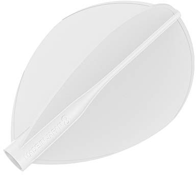 8 Flight Weiße Teardrop Shape Pro Dart Flights für Dartpfeile