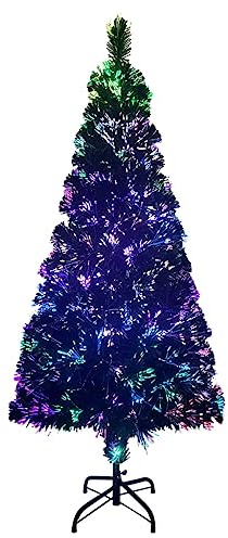 vidaXL Medio Árbol de Navidad Artificial con Soporte Tradicional Decoración Adornos Festivos Navideño Realista Interior Exterior Verde Fibra Óptica180 cm