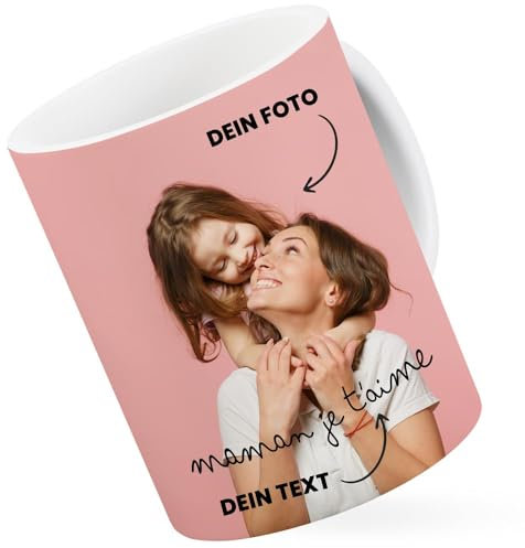 Ocadeau Mug blanc céramique personnalisé photo –Tasse personnalisable photo avec anse et intérieur blanc