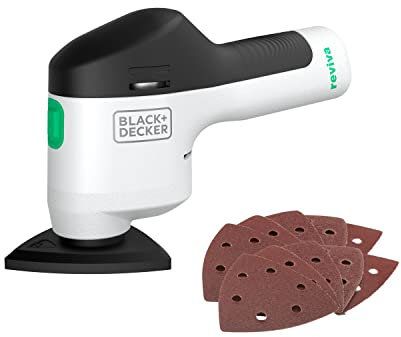 BLACK+DECKER Reviva Cordless 12V Sander with 10 Sanding Sheets REVDS12A10-GB