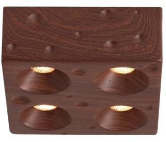 Lámpara de Techo LED Cuadrada de Resina Creativa, Foco Empotrado, lámpara Aent de 7,87″, Luces de Techo direccionales, focos direccionales de 3 Modos de Color, lámpara Art Deco cercana al Techo (ACAB