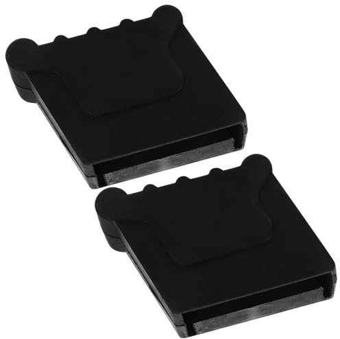 Yardenfun 2pcs Black Thickened Rubber Ladder Feet Covers 30x70mm Non-Slip Protective Pads for Aluminum Household Step Ladders, Noise-Reducing Anti-Wear Replacement Accessories for Indoor and