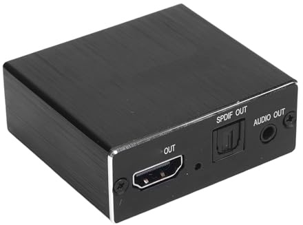 YUKERMARB HDMI ARC Sound Extractor, 192KHz Optisk SPDIF 3,5 Mm Utgång Digital Analog Sound Extractor Converter för Hemmabio-TV, för högtalare/förstärkare/hörlurar