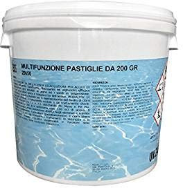 Cloro pastiglie kg 25 cloro pastiglie pasticche tricloro 90% 200 gr pulizia acqua piscina