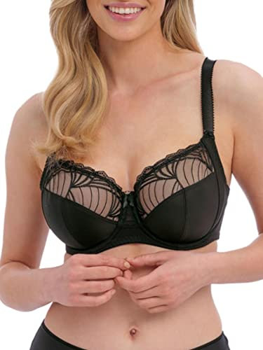 Fantasie Women's Adelle Underwire Side Support Bra Full Coverage, Sheer, Black, 36F
