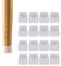 CWYP-038 16 Uds Silla Pierna Caps Cuadrada ?Tapas de Patas de Muebles Protectores Piso Silicona Protectores Almohadilla de Patas Sillas para Antideslizantes Insonorizada (25-30mm,Blanco)
