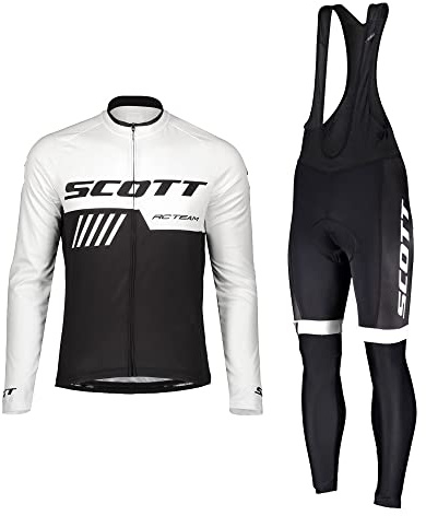 HOMTOL Abbigliamento Ciclismo Uomo invernale tuta ciclismo uomo invernale Lunga Tuta Ciclismo Giacca + Pantaloni Ciclismo Lunghi in Gel 3D per MTB Bici
