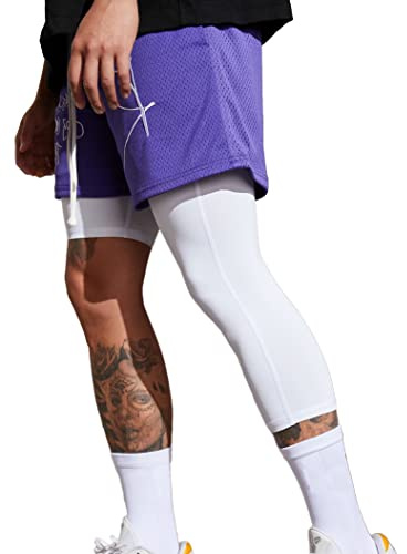 Smatstyle Legging Homme 3/4 Sport Pantalon de Compression pour Hommes 3/4 Une Jambe Basketball Pantalon de Compression Base Layer Running Fitness