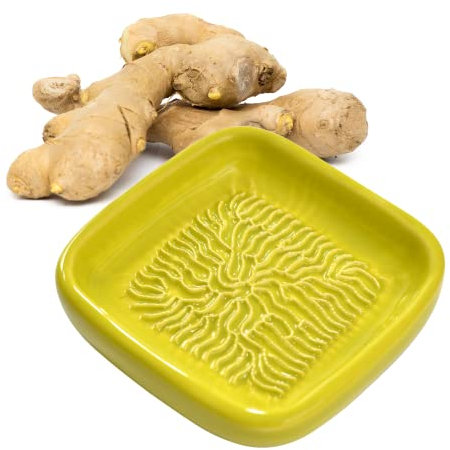 ANCKERAMIC® Ceramico Reibe – Muskatreibe, Knoblauchreibe, Ingwerreibe aus Keramik, Handarbeit, Designed in Finnland (Limone)