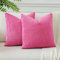 JOTOM 2er Set Cord Kissenbezüge Kissenhülle Dekorative Zierkissen Sofakissen Couchkissen Dekokissen Kissenbezug Deko Kissenhülle für Sofa Wohnzimmer 40x40cm Rosa Rot