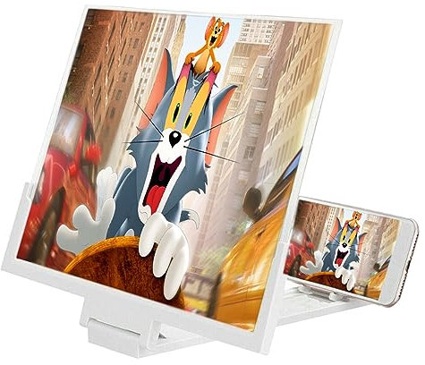 14 Inch Mobile phone Screen magnifier for Smartphone mobile screen magnifier 3D Mobile cell phone Ultra-Clear Projector magnifier screen for Movie Game HD Video Amplifier Anti-Radiation Eye Protective