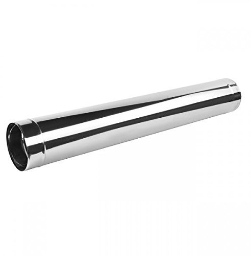 Edelstahl Ofenrohr Kaminrohr Abgaselemente: Rohr Bogen Ofenknie T-Stück Regenhaube Rauchrohr Schornstein Abgasrohr Rosette Kaminaufsatz gewählter Artikel (120mm, Rohr 1000mm)