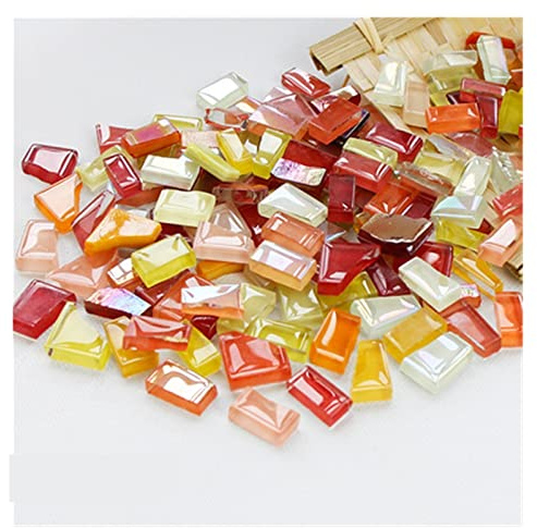 KFGISD, 250g blandade färger kristallglas spegelmosaikplattor oregelbunden form mosaiksten DIY konsthantverksmaterial,Mosaikplattor(L)