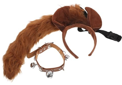 DIYEAH 1 Set Oreilles de Cheval en Peluche Serrage-tête Costume de Cosplay pour Garçon et Filles Accessoires de Déguisement Festifs