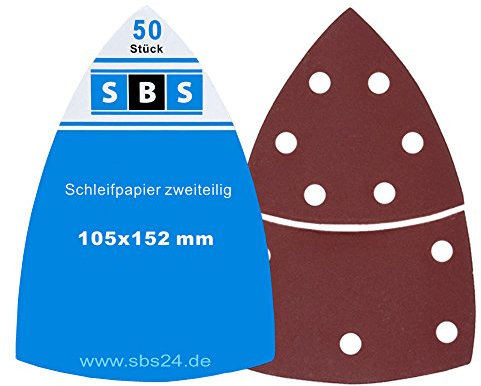 SBS Schleifblätter | 105 x 152mm | Korn 240 | 50 Stück | für Multischleifer Prio