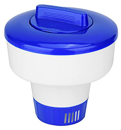 EVTSCAN Cloro galleggiante per piscina, erogatore di cloro chimico galleggiante per piscina Supporto per bromo per tablet spa