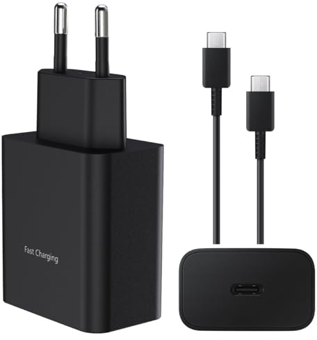 15W USB Typ C Ladegerät mit Datenkabel für Galaxy Tab A11 A11+ A9 A9+ USB C Ladekabel Netzteil Schnellladeadapter für Samsung Galaxy A56 A55 A54 A53 A36 A35 A34 A33 A27 A26 A25 A24 A17 A16 A15 A07