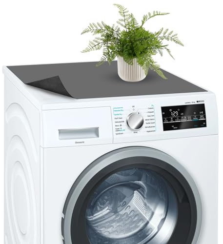 Housse Antidérapante pour Lave Linge Tapis Machine a Laver 60 X 60 Cm Tapis Anti Vibration Machine A Laver, Tapis Lave Linge Anti Vibration Universelle Lavertapis Couverture, Cache Poussière Laveuse