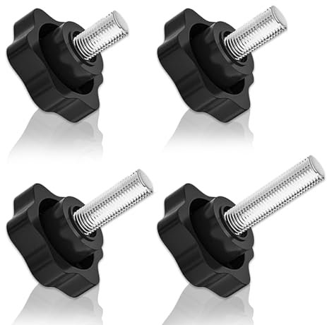 DERJDISF Tornillos M8 - Tornillo de Mariposa de 48 Piezas, M8 Perilla de Sujeción de Rosca Moleteada, Piezas de Repuesto de extracción para botón de Base de sombrilla (4 tamaños)