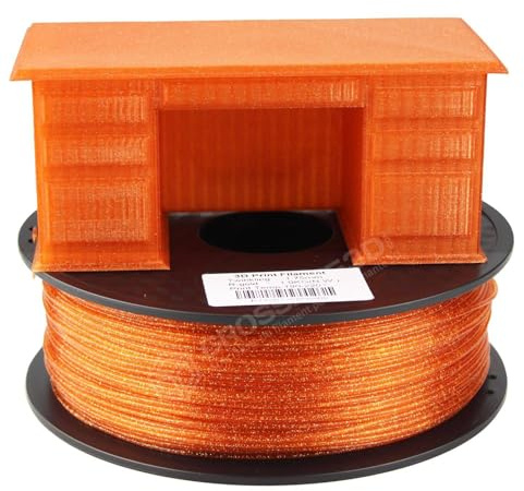 G3D PRO® Filamento PLA PAILLETTE Orange para impresora 3D, 1,75 mm, bobina de 500 g, precisión dimensional ± 0,03 mm
