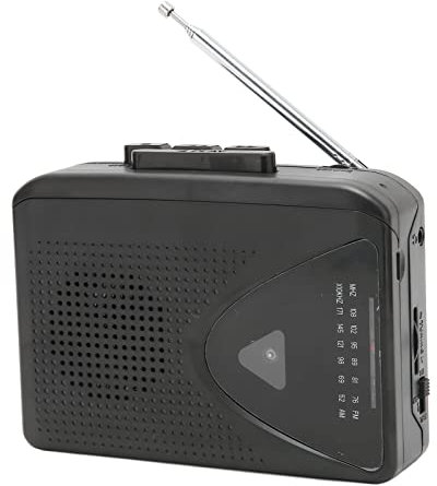Portable Cassette Player, AM FM Radio Personal Stereo Cassette Player with External Speaker and 3.5mm Headphone Jack, Cassette Tape Player