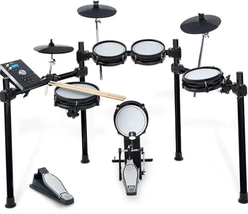 Drums Kit Elektriskt Trumset USB MIDI-anslutning Elektroniskt Akustiskt Trumset Ljud Dual Zone Mesh Pads