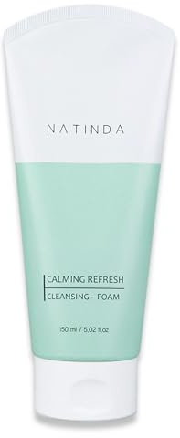NATINDA lugnande uppfriskande rengöringsskum 150 ml aknebenägen hudlindring