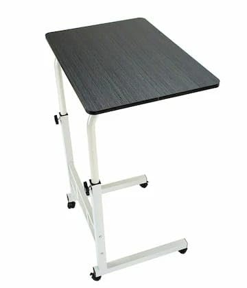Zanbeel Mobile Laptop Desk with Wheels, Height Adjustable Side Table for Sofa and Bed, Black