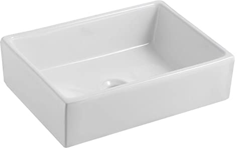Lavabo de encimera para baño, Lavabo de encimera Rectangular Moderno, lavabos de Porcelana Blanca de cerámica sobre encimera, tocador, tocad