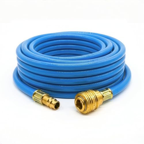 GRUBENSTAHL Profi Druckluftschlauch 10m (Ø 6x11mm) – Made in Germany – Hochflexibel & Ölfest – Für Kompressor, Werkstatt & LKW – Inkl. Kupplung & Stecker NW 7,2