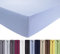 ENTSPANNO Luxus Spannbettlaken 140x200 bis 160x220 cm - Aus weichem Premium Jersey - auch ideal für Wasser- u. Boxspringbett bis 35cm Höhe - Hell-Blau