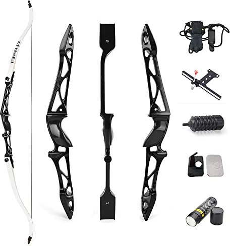 SHARROW 12-40lbs Takedown Recurve Bogen 66/68/70 Zoll Jagdbogen Zielübung Jagd Erwachsene Bogen Aluminiumlegierung Riser Rechte Hand Longboegn (68 / Schwarz, 26lbs)