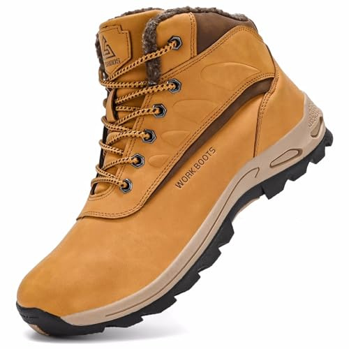 CYKYGGO Bottes de Neige Homme Hiver Trekking Chaussures Imperméable | Chaudes Antidérapant Chaudes Boots Confortable Bottes Hiver Outdoor Chaussure Hiver