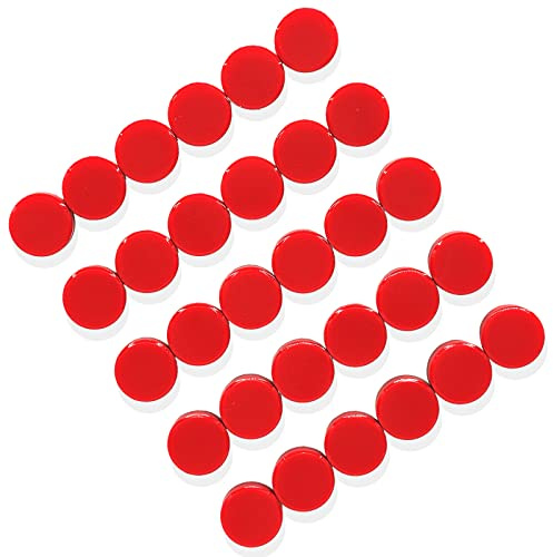 ZDZBLX 30 Pack Strong Fridge Magnets, Heavy Duty Round Refrigerator Magnets, Small Whiteboard Magnets for Fridge, Locker, Crafts, Kitchen, Office, Classroom, Mini Cute Magnet for Home & School (Red)