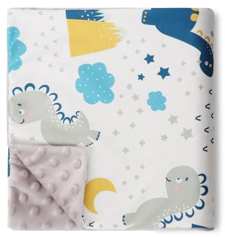 DRESHOW Mantas Bebé 75x100 cm Algodón Orgánico Unisex Recién Nacido Grueso Súper Suave Mantas para Dormir para Niños Pequeños Bebé Niñas Niños
