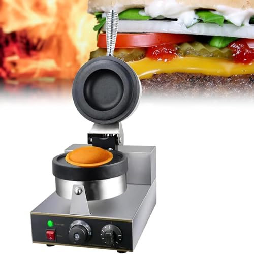 Dfdieratve Panini Press Brioche Burger Scaldabagno Commerciale, Gelato Panini Ciambella Ciambella Macchina per Pan, Scaldabagno Elettrico Gelato Brioche Burger Maker