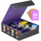 Hot Bee Yugioh Deck Box, Quartuple Trading Card Storage Box Holds 2400+ Cards for Yugioh, TCG, Magic the Gathering, Commander Cards, Playing Card Case PU Leather Magnetic Closure, Purple