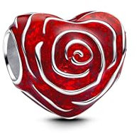 Pandora Moments 793673C01 Rose Heart Charm Sterling Silver Jewellery Compatible Moments Bracelets