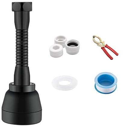 3 modalità di spruzzo Rubinetto in ottone aeratore 360 Ruota in ottone massiccio Aeratore non schizzi Design aumenta i flussi per lavello da cucina Rubinetto a bassa pressione dell'acqua Enhancer