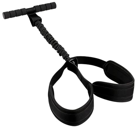 Banda de resistencia de pedal multifuncional, Banda Multifuncional Ajustable de Látex Suave con Mango, Pedal de resistencia para pie, Para entrenamiento de fuerza de piernas, brazos y cuerpo completo,
