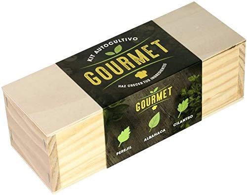 Kit Autocultivo Gourmet | Cultiva Perejil, Albahaca y Cilantro en Casa | Hierbas Frescas para Cocina | Regalo Perfecto para Foodies y Cocineros | Resetea