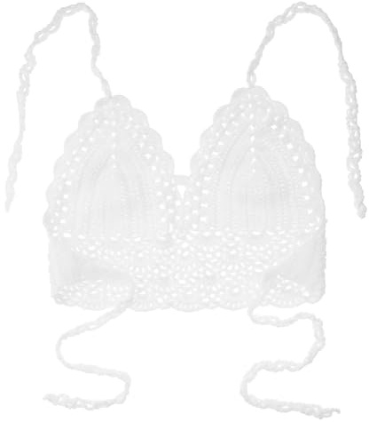 VALICLUD Haut de Bikini au pour Femme - Style - en Tricot - pour Femme, Blanc., XL