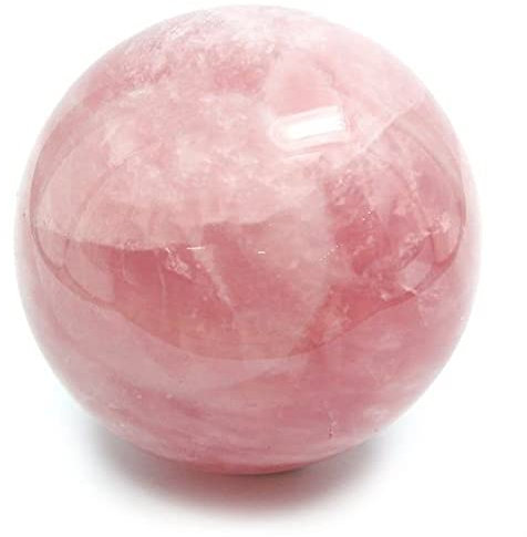 WGPHD Meditation nach Hause Natural Crystal Rose Quarz Edelkugel Feng Shui Liebeskugel Sammlerstücke poliert (Color : Pink, Size : 8-9cm)