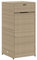 Willood Gartenschrank Beige 55x55x111 cm Poly Rattan Geräteschrank mit viel Stauraum, Beistellschrank Schrank mit Türen, Balkonschrank Terrassenschrank