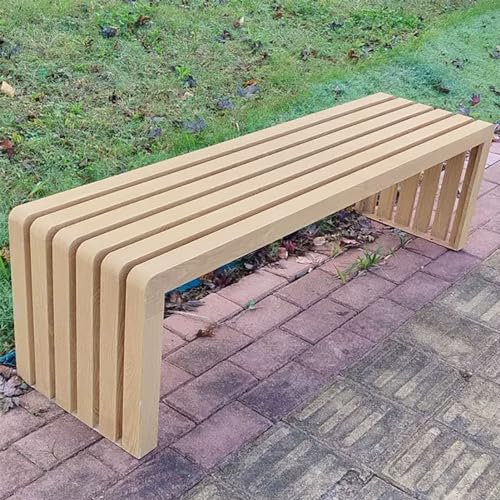 SORVA Banco de jardín de Metal, Banco de Parque sin Respaldo de 2 plazas, Silla de Banco de Patio con Marco de Acero galvanizado, Asientos para Muebles de decoración al Aire Libre, Resistente a la